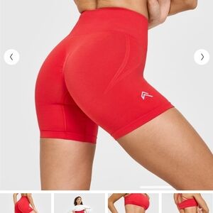 Oner Active Red Bike Shorts High-Waisted Compression